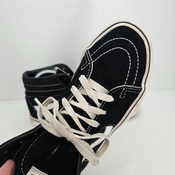 Vans | SK8-HI black canvas indie skateboard hi-top sneakers | WMS 8 - Picture 3 of 11